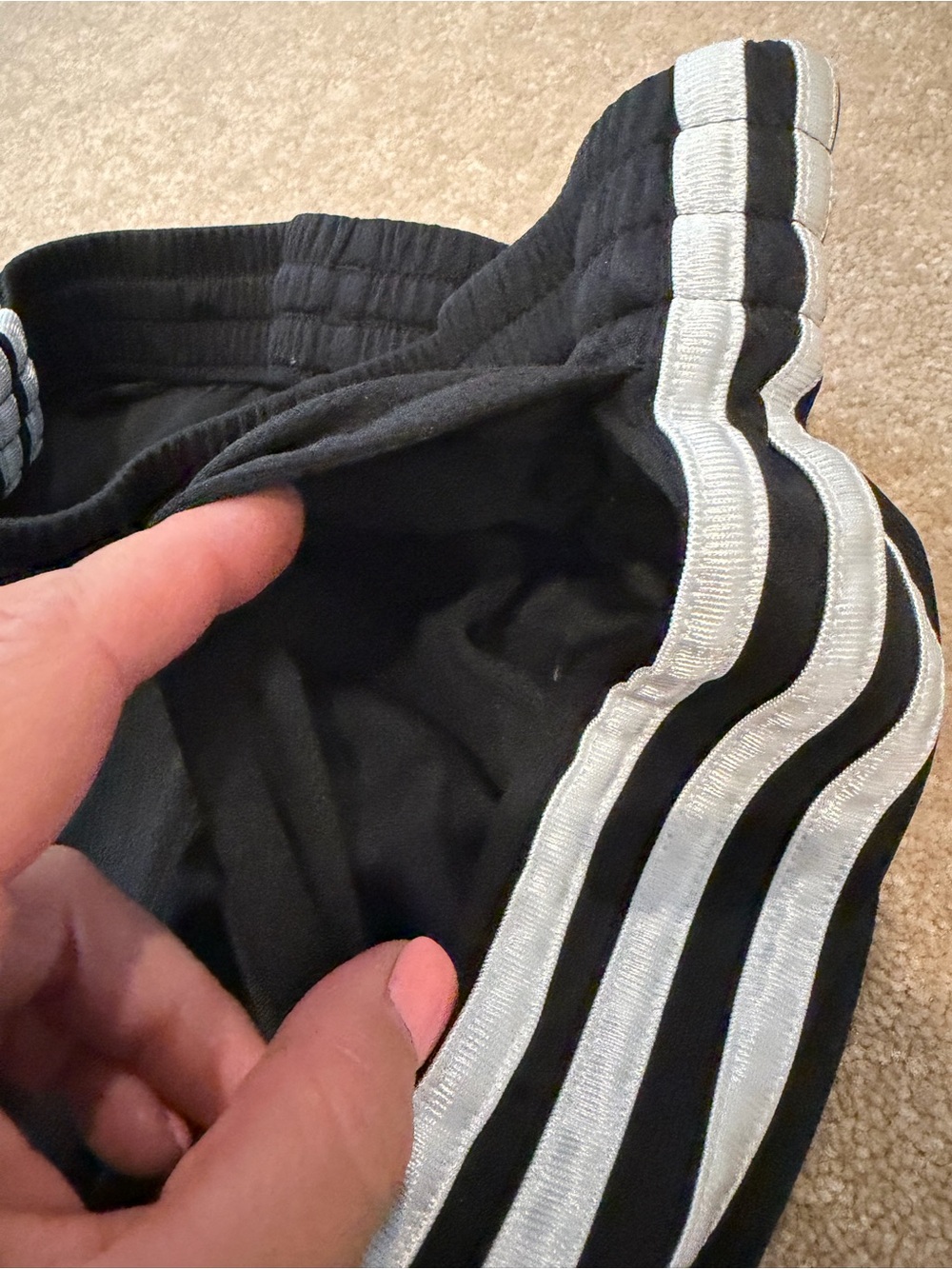 adidas Black Shorts with White Side Stripe - Picture 5 of 6